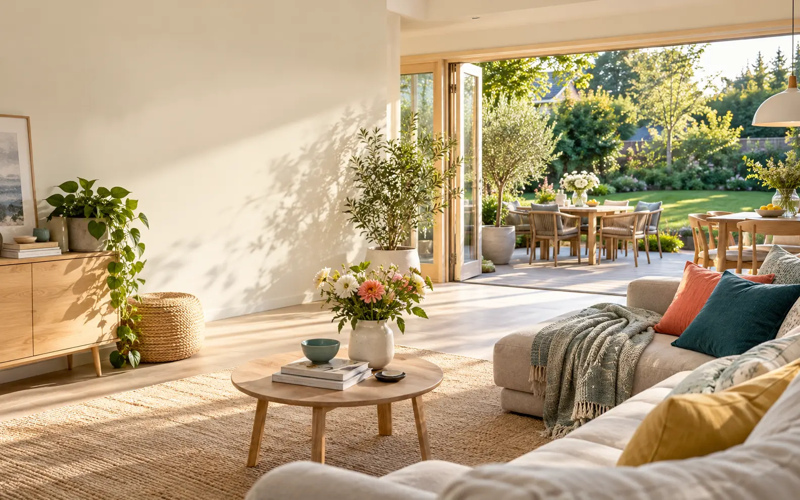 A bright, welcoming contemporary home interior